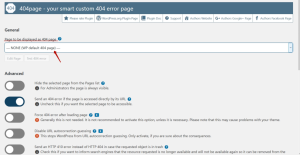 Ошибка 404 эффективно настраивается плагинами 